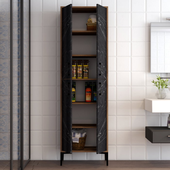 Hanah Home Berlin A - Nogal, Mármol Negro